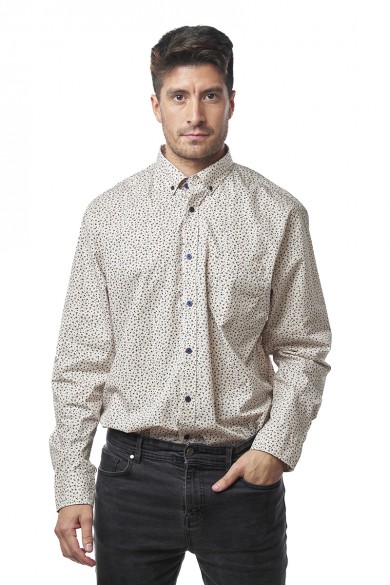 CAMISA MONTESOLA HOMBRE RENE PRINT BLANCO