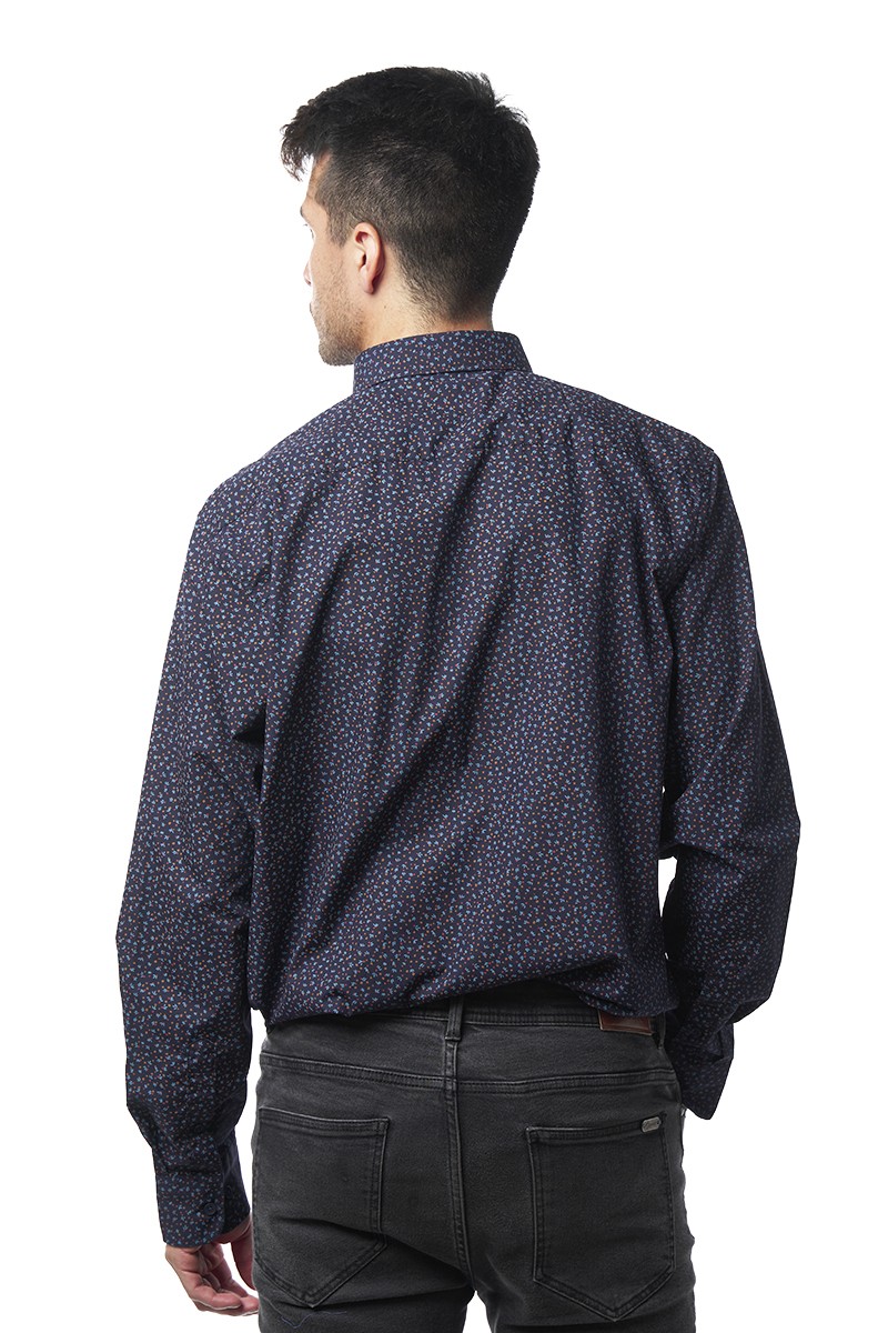 CAMISA MONTESOLA HOMBRE RENE PRINT AZUL