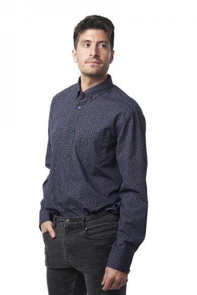 CAMISA MONTESOLA HOMBRE RENE PRINT AZUL