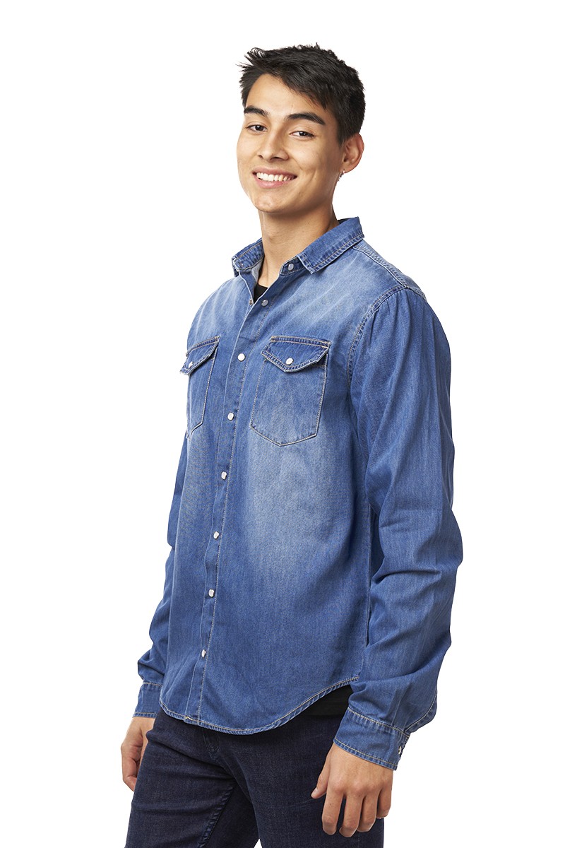 CAMISA CRAFORD HOMBRE LAVANDA DENIM AZUL