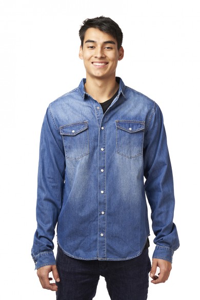 CAMISA CRAFORD HOMBRE LAVANDA DENIM AZUL