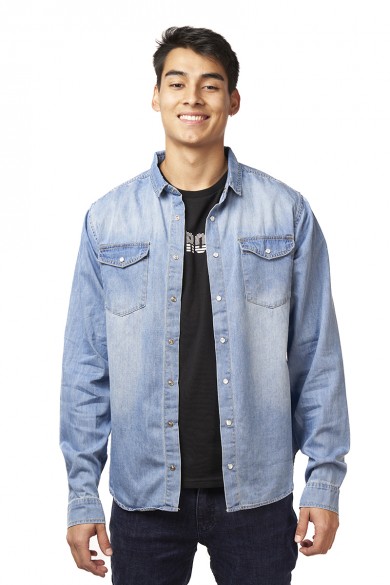 CAMISA CRAFORD HOMBRE LAVANDA DENIM CELESTE