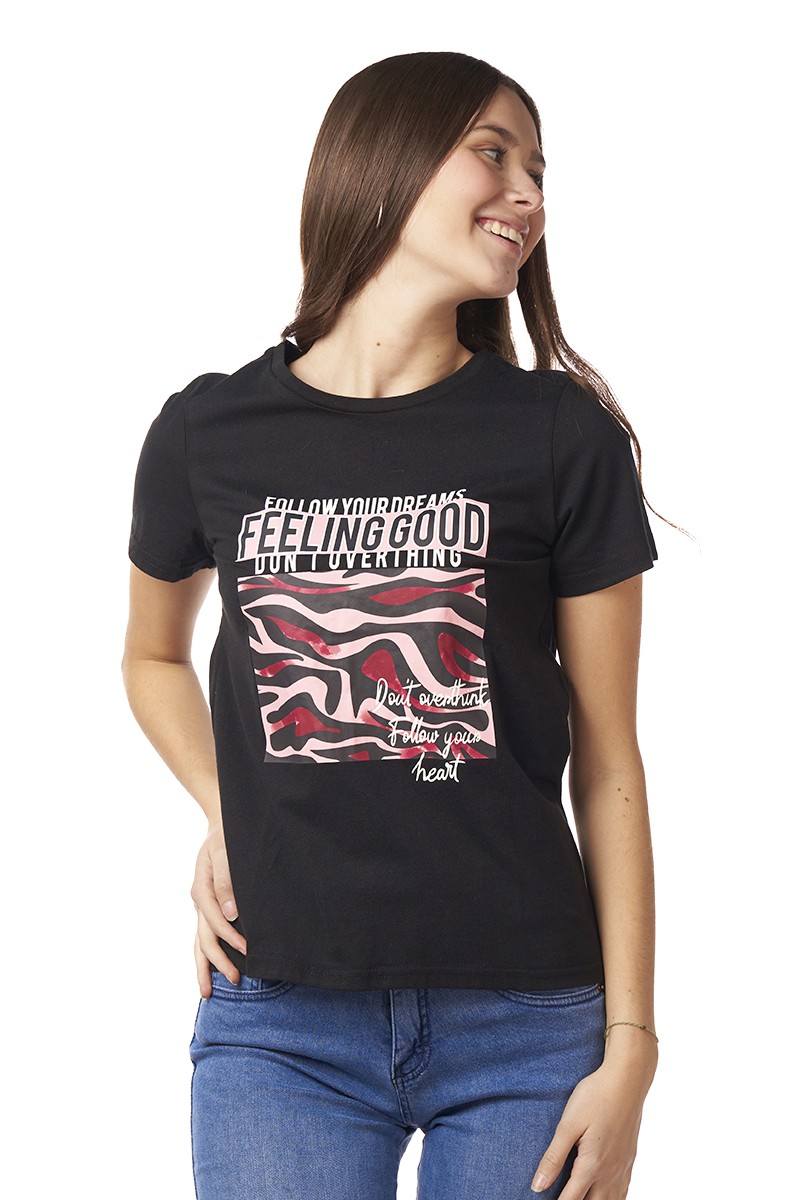 POLERA ARYA MUJER DION WAVES NEGRO