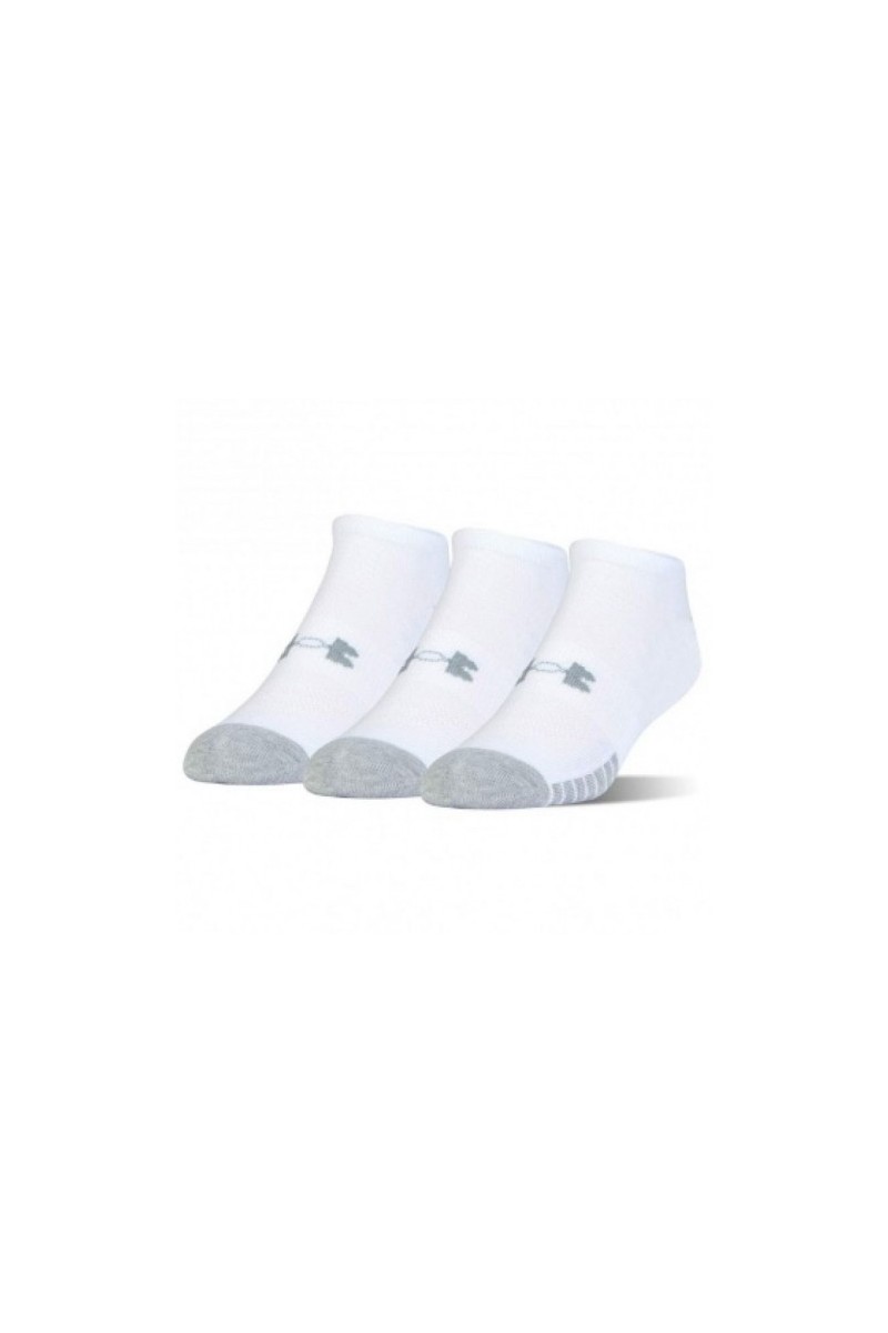 SOQUETES (3) UNDER ARMOUR UNISEX HEATGEAR BLANCO