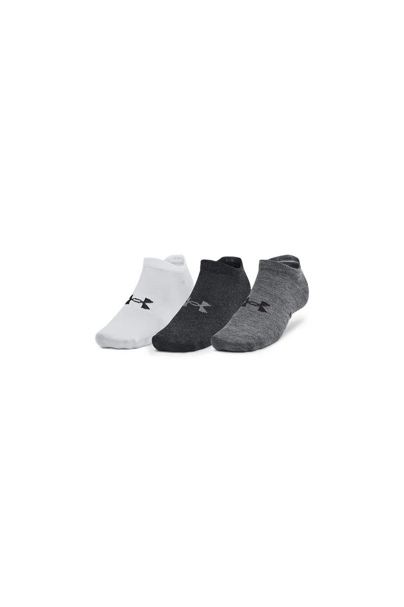 SOQUETE (3) UNDER ARMOUR UNISEX ESSENTIAL NO SHOW NE/BL/GR