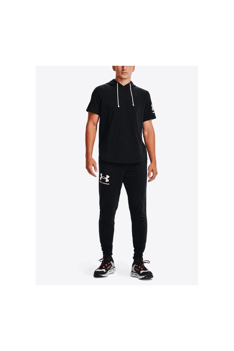 JOGGER UNDER ARMOUR HOMBRE RIVAL TERRY NEGRO