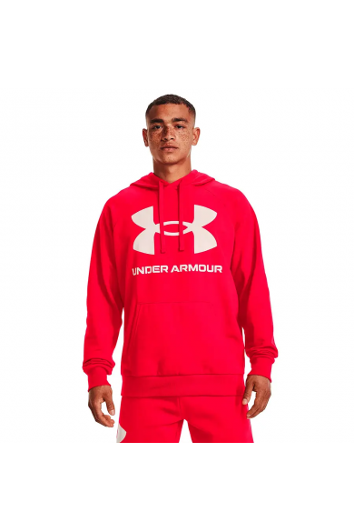 POLERÓN UNDER ARMOUR HOMBRE RIVAL FLEECE ROJO