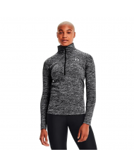 POLERA UNDER ARMOUR MUJER TECH CUELLO V NEGRO