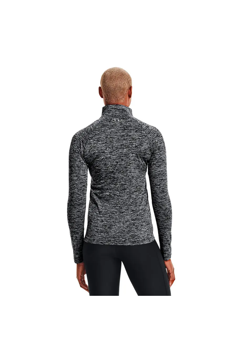 POLERA UNDER ARMOUR MUJER 1/2 CIERRE TECHT TWIST GRIS