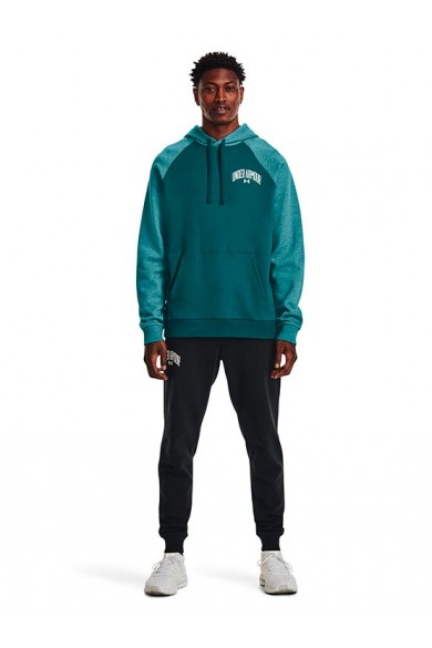 POLERÓN UNDER ARMOUR HOMBRE RIVAL WORDMARK VERDE