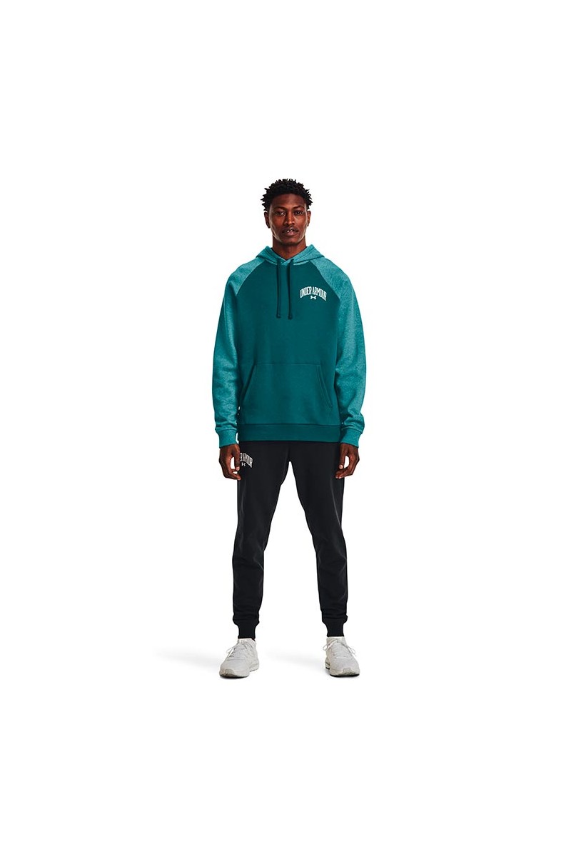 POLERÓN UNDER ARMOUR HOMBRE RIVAL WORDMARK VERDE POLERÓN UNDER ARMOUR HOMBRE RIVAL WORDMARK VERDE