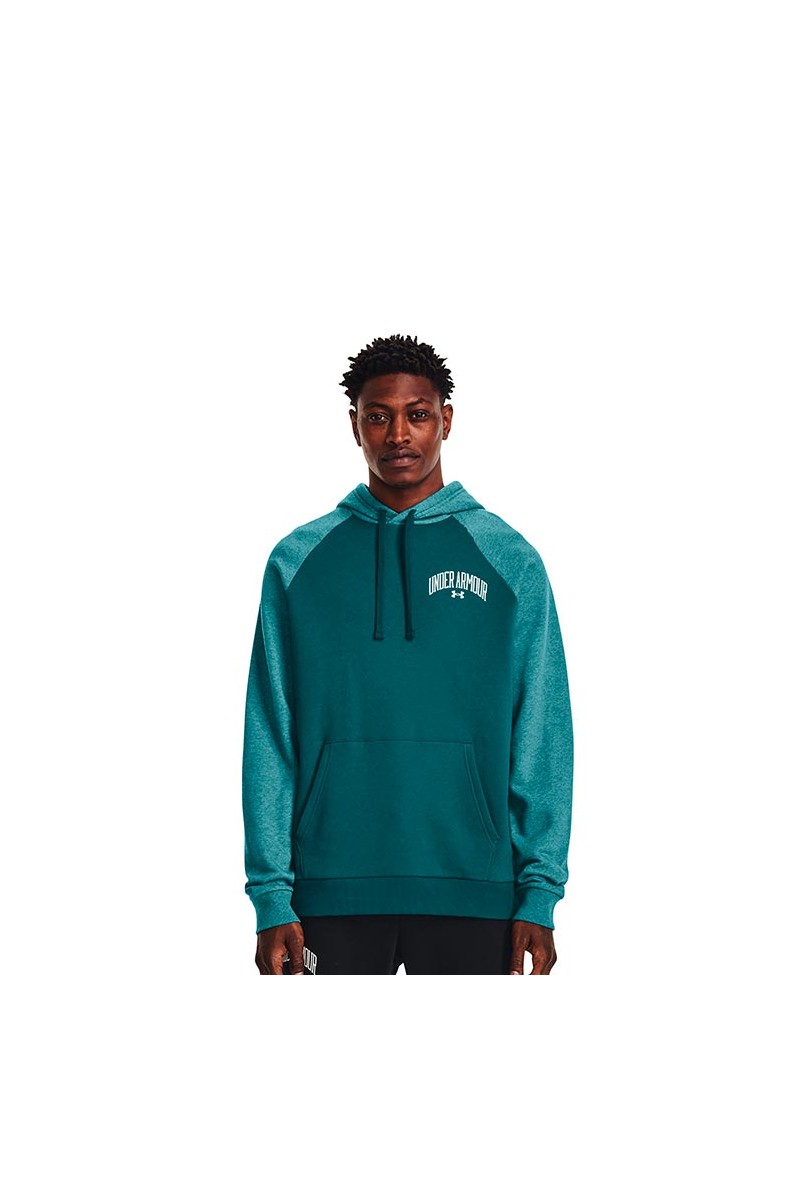 POLERÓN UNDER ARMOUR HOMBRE RIVAL WORDMARK VERDE POLERÓN UNDER ARMOUR HOMBRE RIVAL WORDMARK VERDE