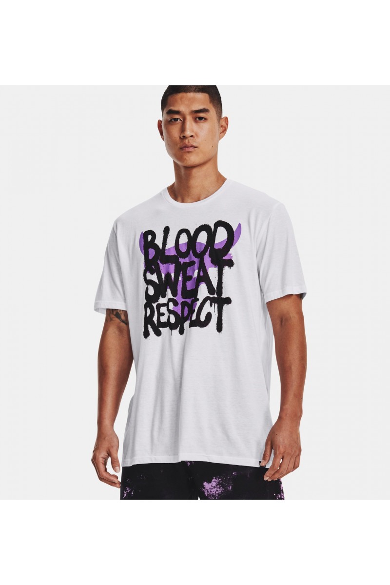 POLERA UNDER ARMOUR HOMBRE PROJECT ROCK PAYOFF BLANCO