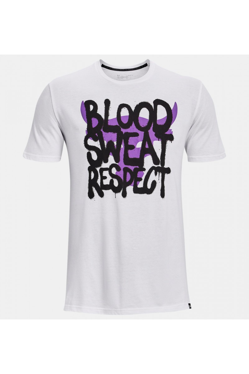 POLERA UNDER ARMOUR HOMBRE PROJECT ROCK PAYOFF BLANCO