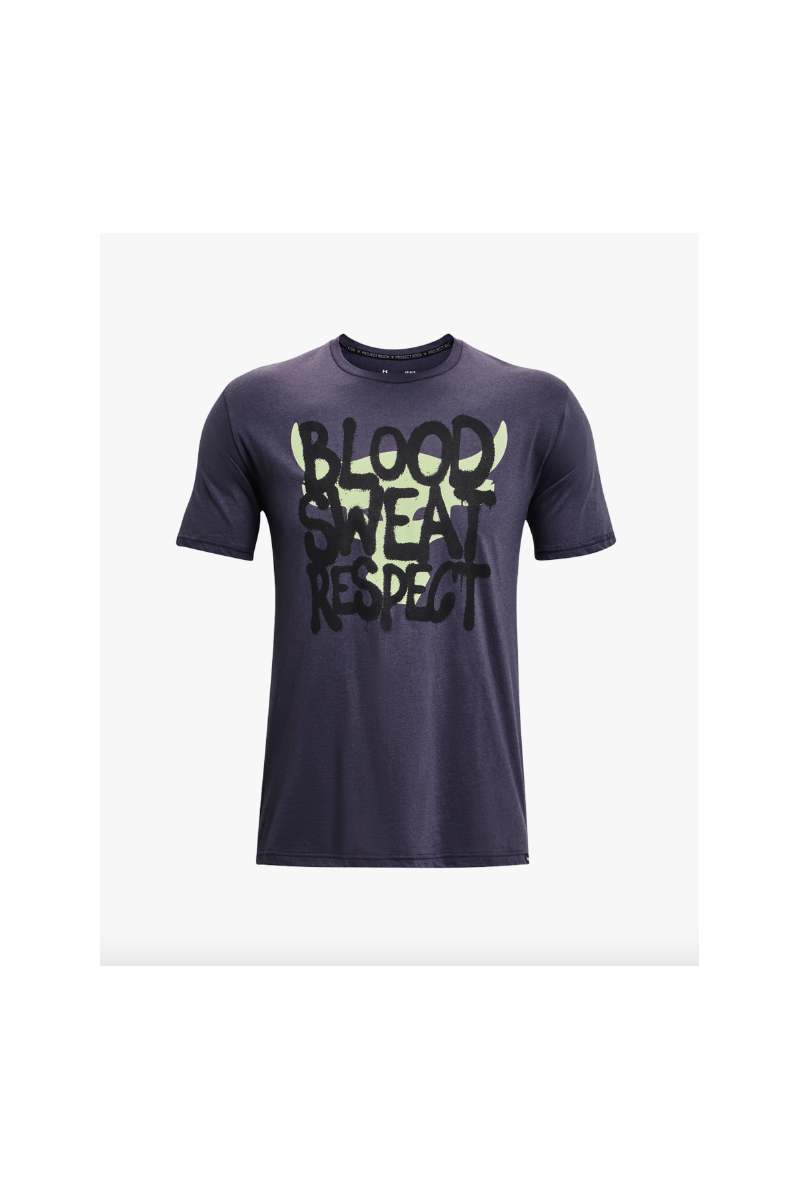 POLERA UNDER ARMOUR HOMBRE PROJECT ROCK PAYOFF GRIS