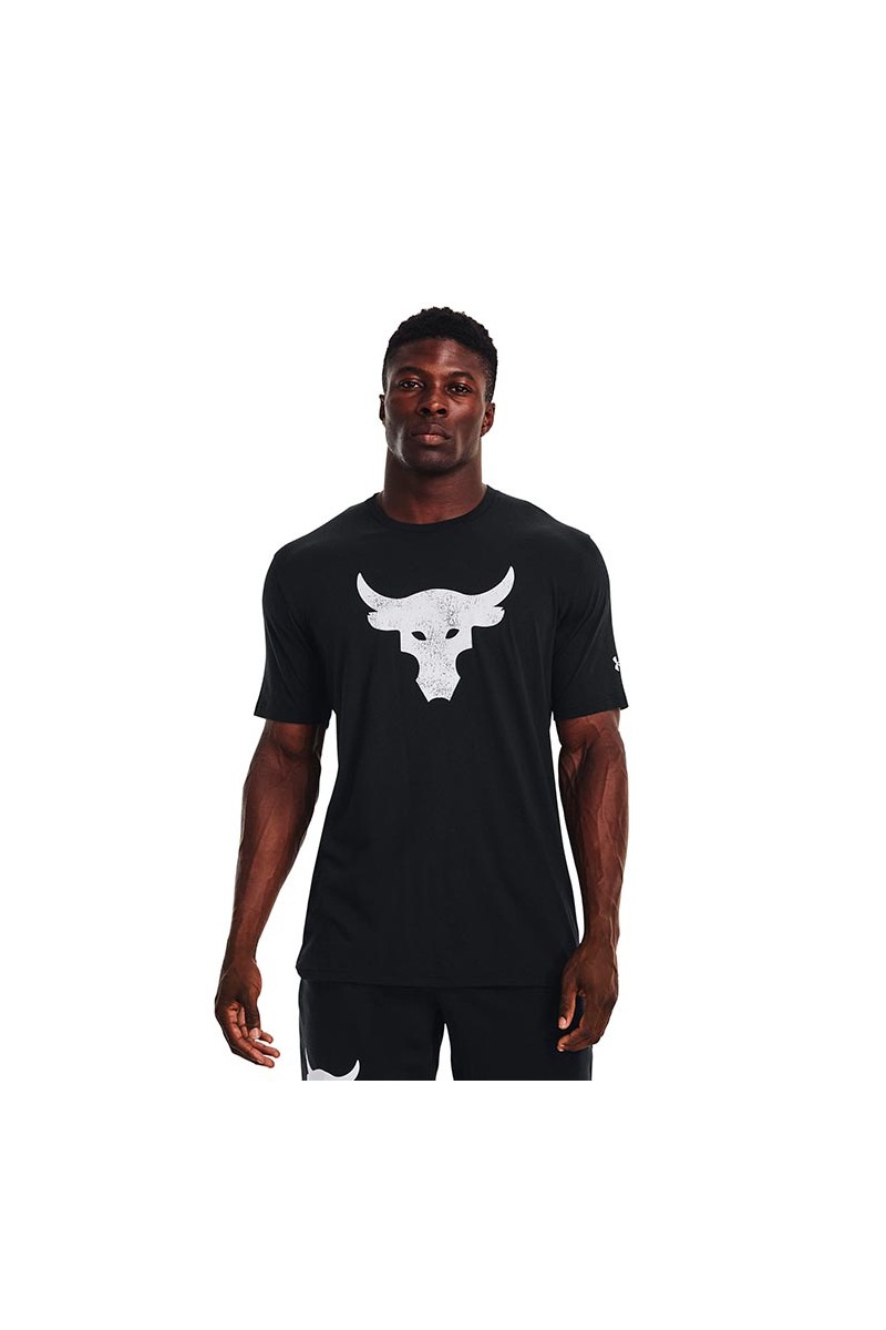POLERA UNDER ARMOUR HOMBRE PROJECT ROCK BULL NEGRO