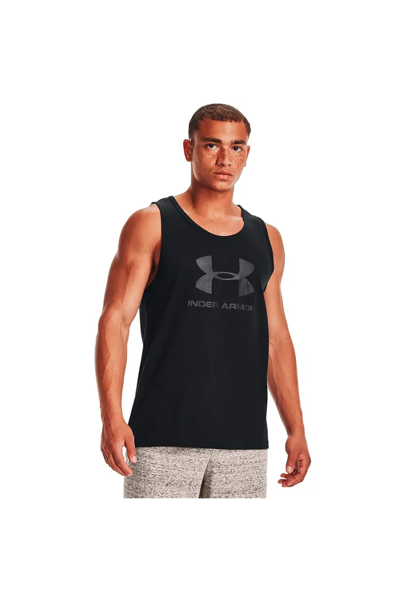 POLERA UNDER ARMOUR HOMBRE SPORTSTYLE LOGO NEGRO