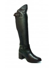 BOTA BOTTERO MUJER MILITAR NEGRO