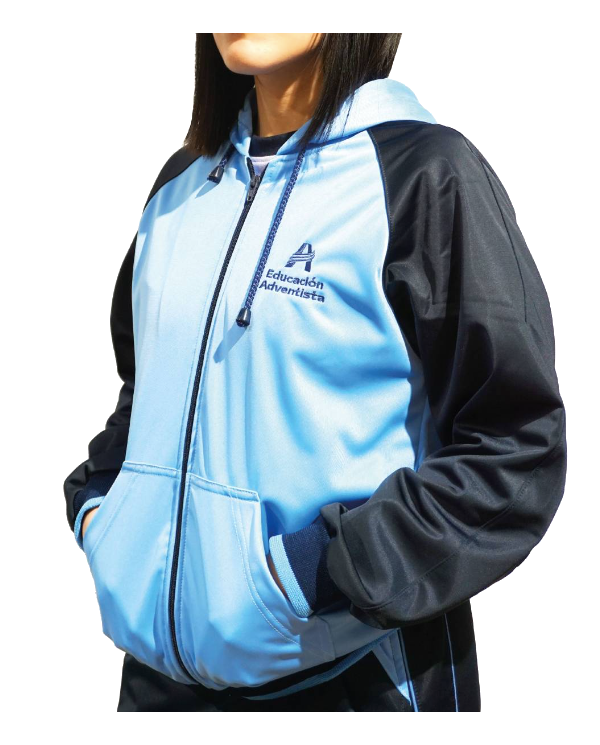 POLERÓN BUZO MUJER CELESTE ADVENTISTA