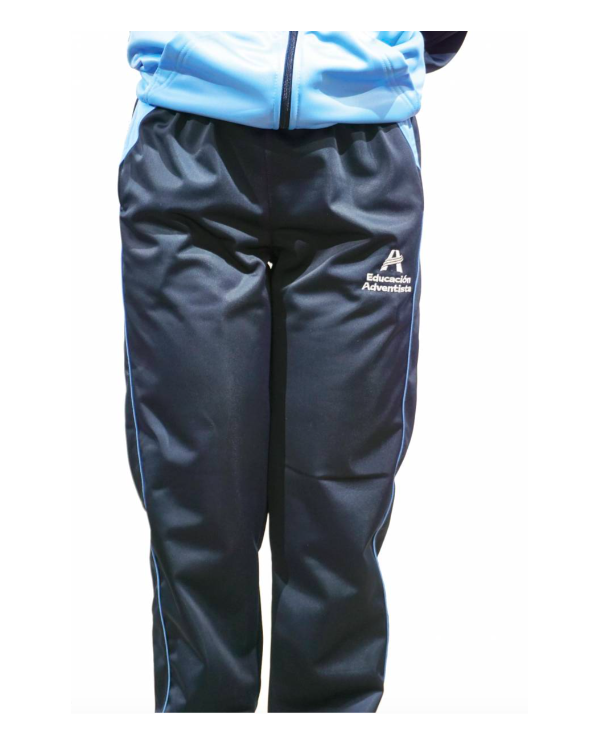 PANTALÓN BUZO MUJER AZUL ADVENTISTA