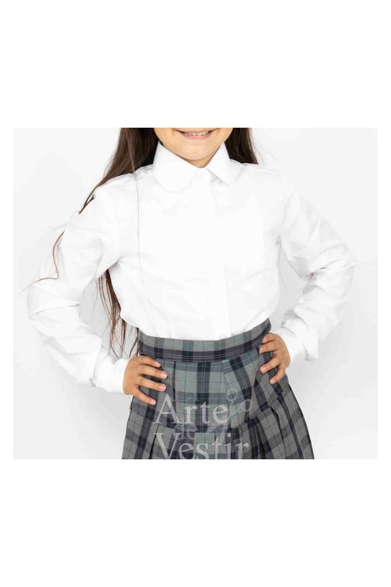 BLUSA MUJER ESCOLAR ENTALLADA BLANCO BLUSA MUJER ESCOLAR ENTALLADA BLANCO