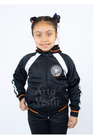 POLERÓN BUZO ALEMÁN ALGODÓN NEGRO MUJER