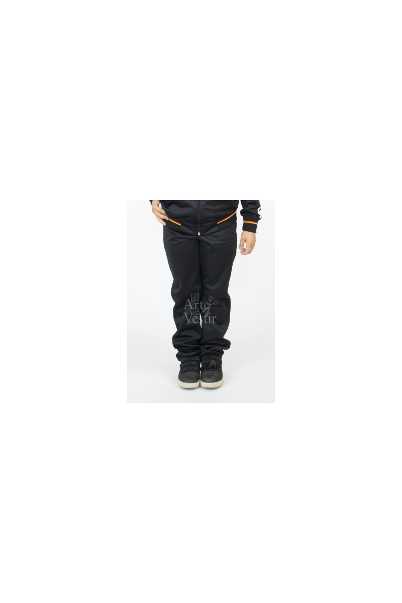 PANTALÓN BUZO ALGODÓN NEGRO MUJER ALEMÁN