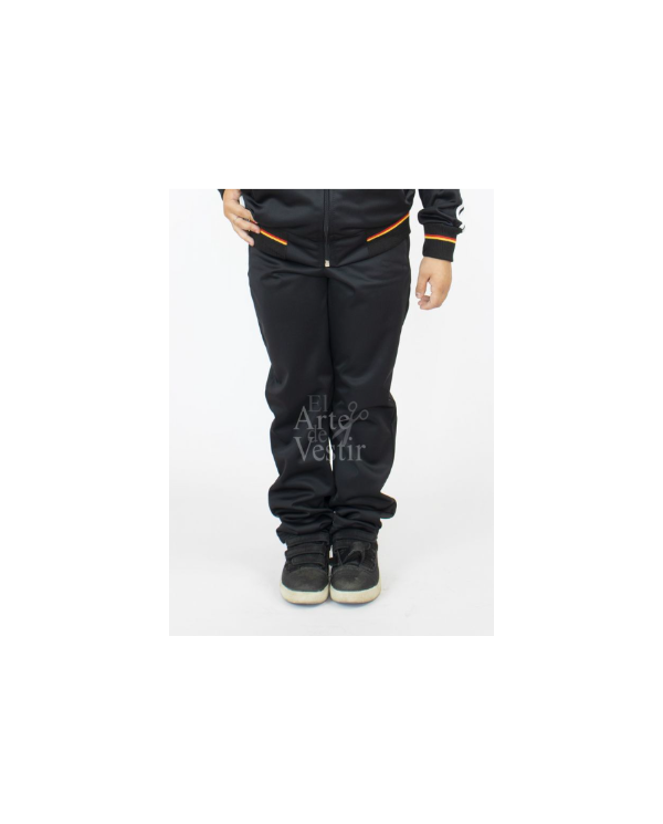 PANTALÓN BUZO ALGODÓN NEGRO MUJER ALEMÁN