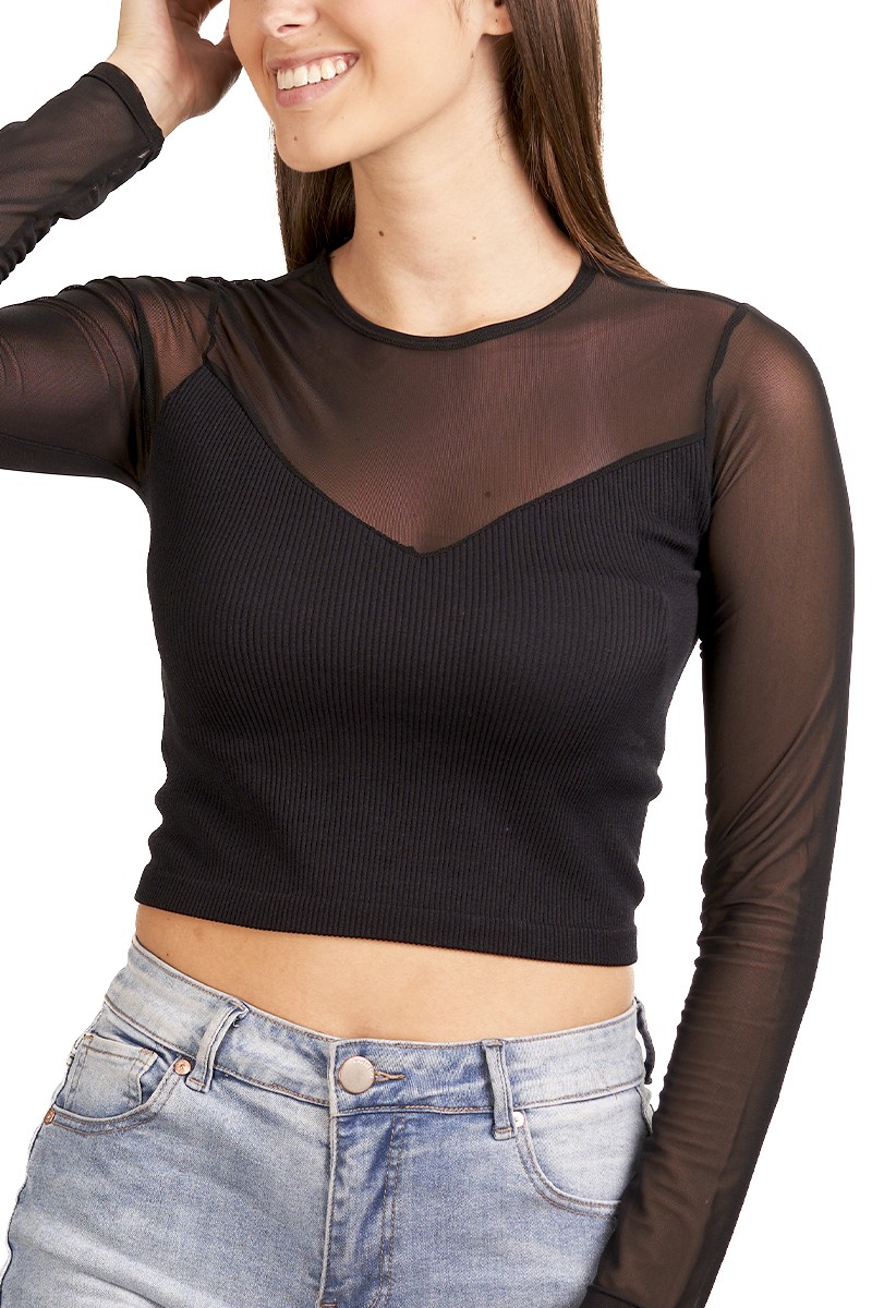 POLERA ARYA MUJER CARMEN NEGRO POLERA ARYA MUJER CARMEN NEGRO