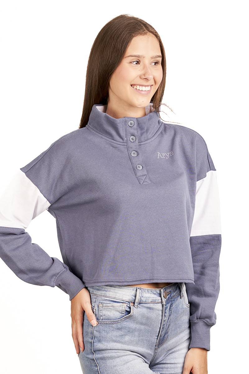 POLERÓN ARYA MUJER CINDY AZUL PIEDRA POLERÓN ARYA MUJER CINDY AZUL PIEDRA