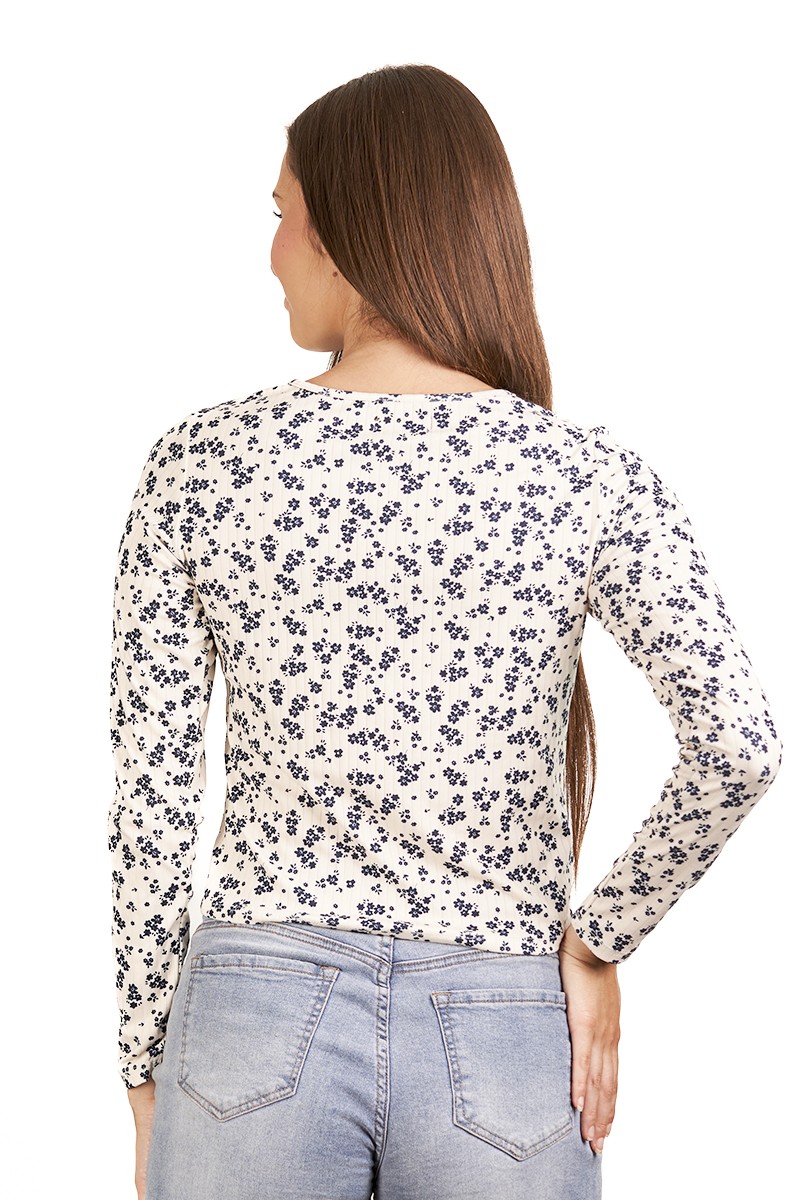 POLERA ARYA MUJER CLEO MANGA LARGA BLANCO