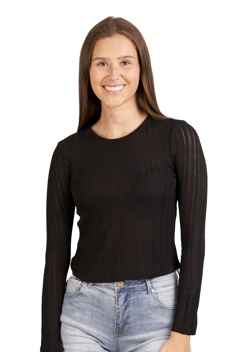 POLERA ARYA MUJER CARLY NEGRO
