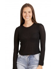 POLERA ARYA MUJER CLARA PIQUÉ NEGRO