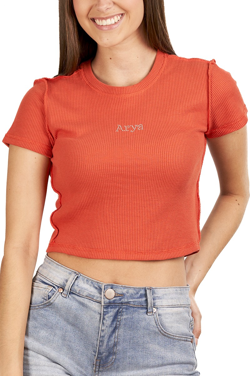 POLERA ARYA MUJER CLOE NARANJO BUTTERFLY