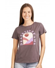 POLERA ARYA MUJER CASSIE PUCKER CAFÉ