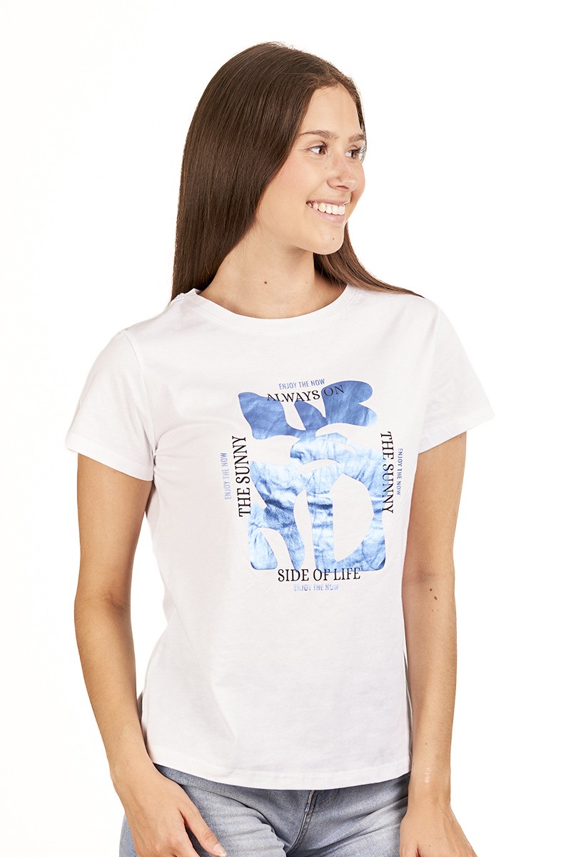 POLERA ARYA MUJER MANDY DISEÑO AZUL