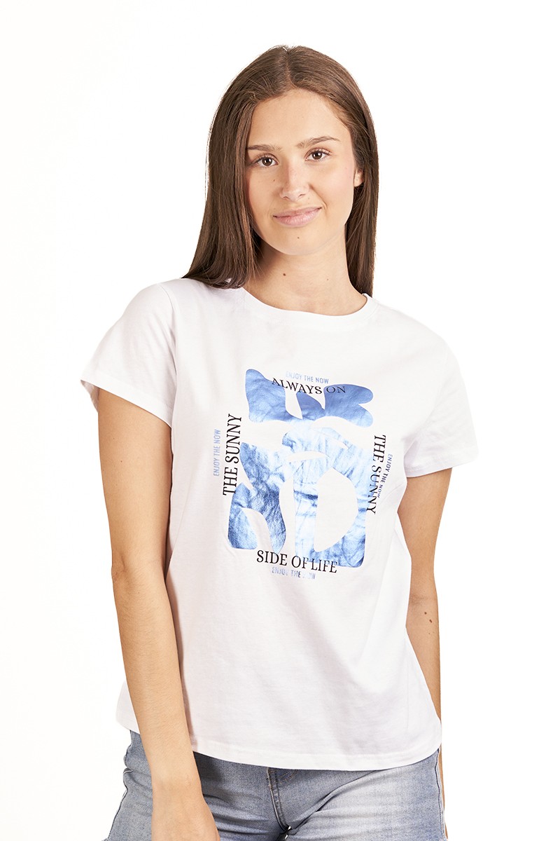 POLERA ARYA MUJER MANDY DISEÑO AZUL