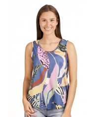 POLERA ARYA MUJER MADDY ESTAMPADO VERDE