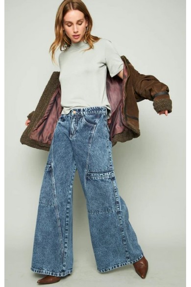 JEANS KATTO MUJER AZUL PALAZZO PIRITA