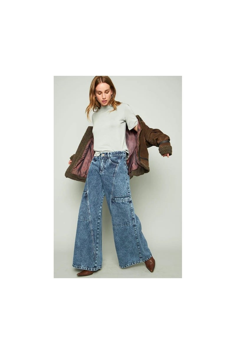 JEANS KATTO MUJER AZUL PALAZZO PIRITA