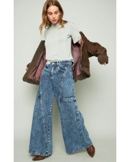 JEANS KATTO MUJER AZUL ONIX PATCHWORK