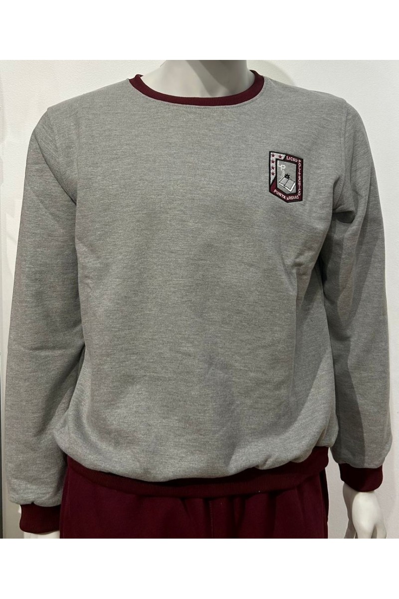 POLERÓN BUZO HOMBRE GRIS POLITECNICO