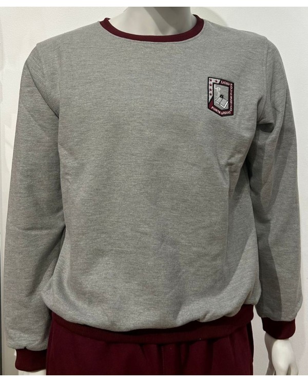 POLERÓN BUZO HOMBRE GRIS POLITECNICO