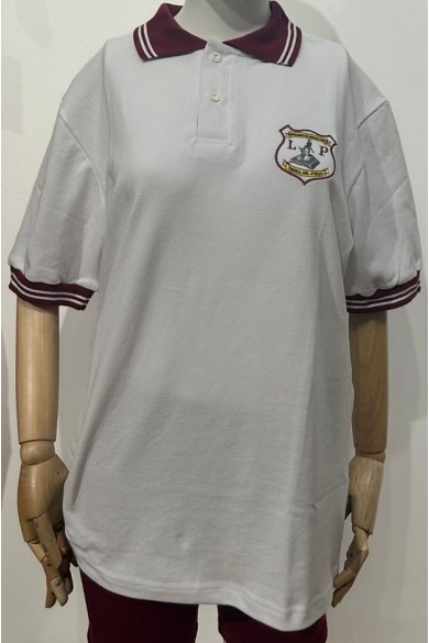 POLERA BLANCO MANGA CORTA PIQUE H.MAGALLNES PORVENIR