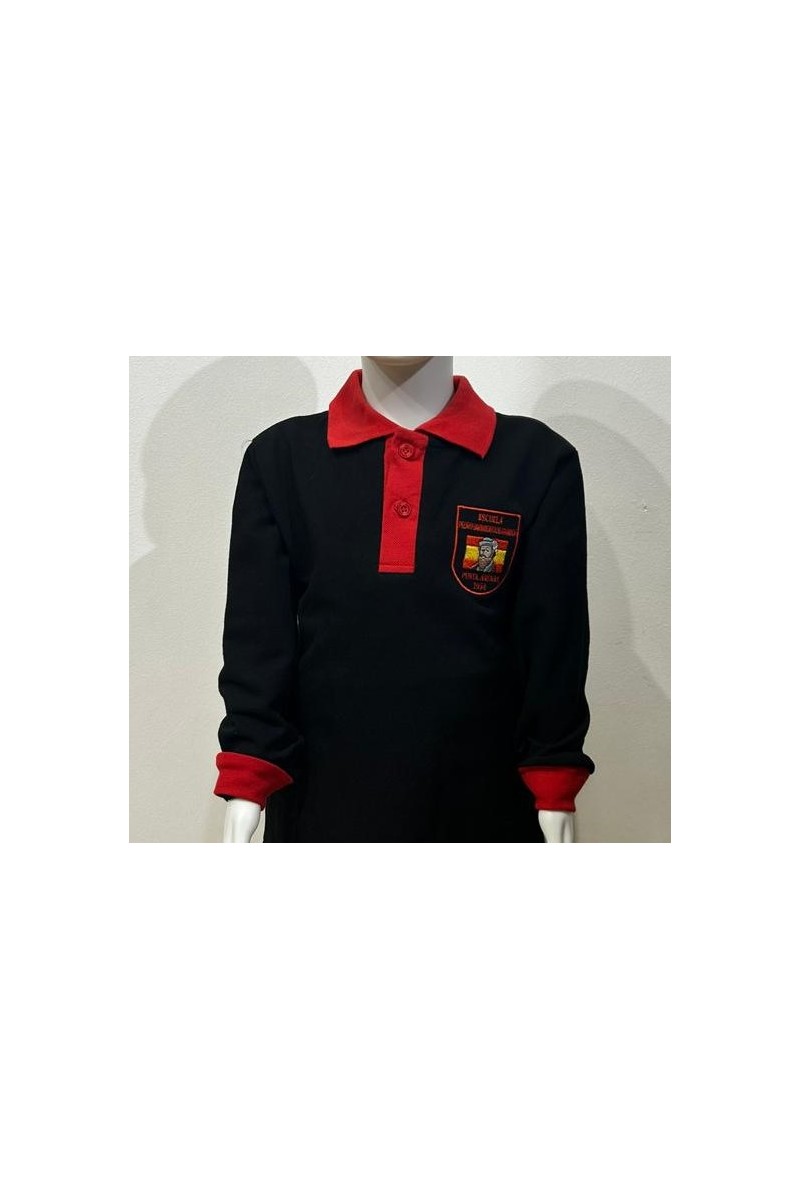 POLERA NEGRO/ROJO ML PIQUE P.S.GAMBOA UNISEX POLERA NEGRO/ROJO ML PIQUE P.S.GAMBOA UNISEX