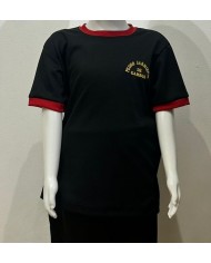 POLERA NEGRO/ROJO ML PIQUE P.S.GAMBOA UNISEX