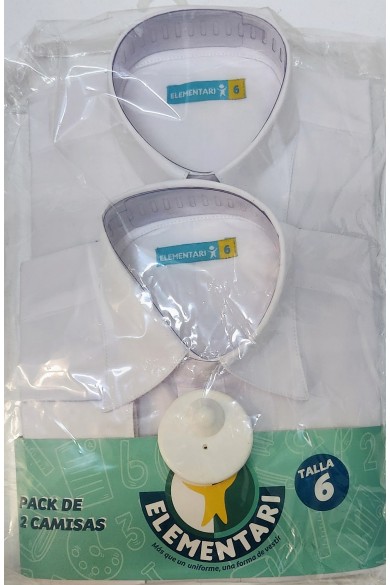 CAMISAS ELEMENTARI ESCOLAR HOMBRE PACK 2
