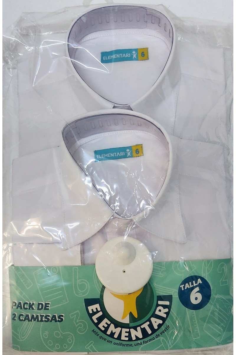 CAMISAS ELEMENTARI ESCOLAR HOMBRE PACK 2
