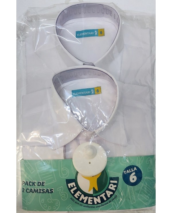 CAMISAS ELEMENTARI ESCOLAR HOMBRE PACK 2