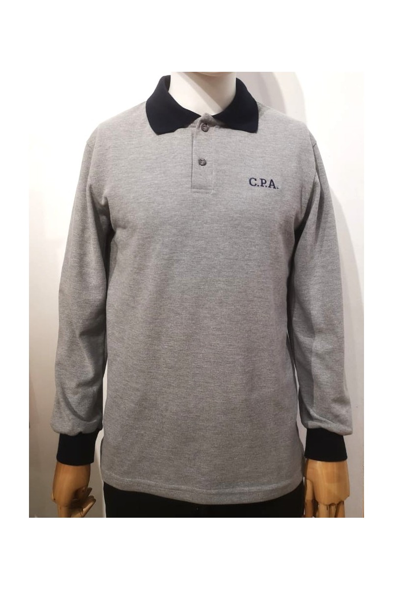 POLERA GRIS PIQUE ML UNISEX PUNTA ARENAS POLERA GRIS PIQUE ML UNISEX PUNTA ARENAS